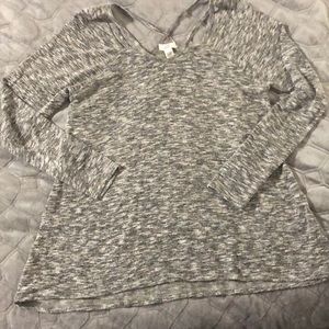 FULL TILT HEATHER GRAY SWEATER SIZE L